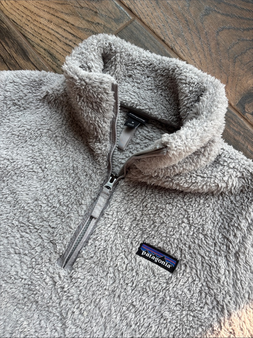 Women’s Patagonia Los Gatos Sherpa Half-Zip Pullover - Light Gray - Picture 2 of 6